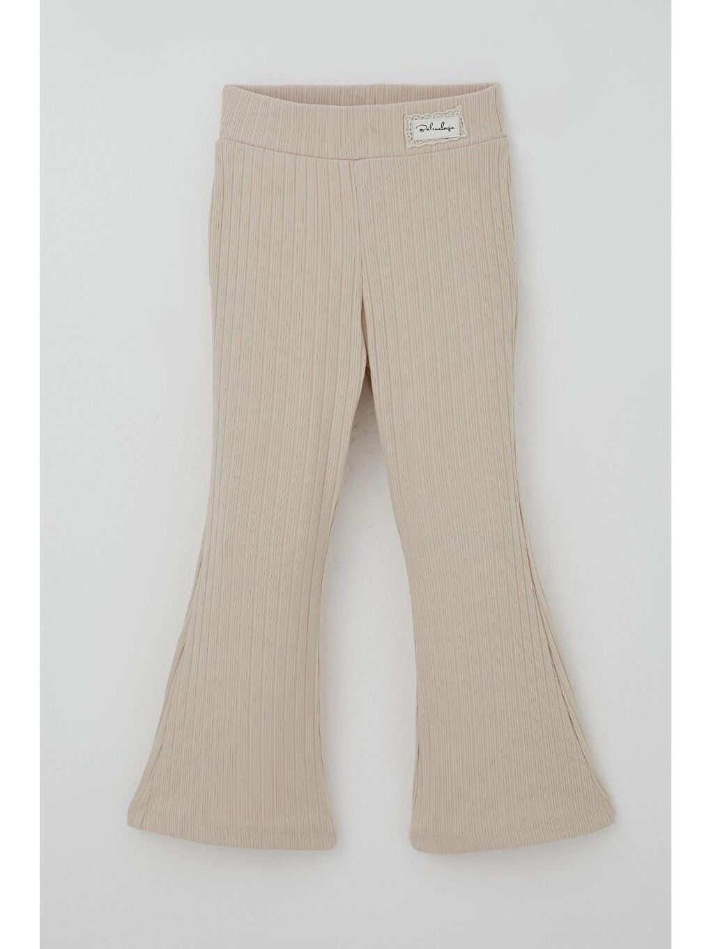 Kız Çocuk Tayt Bel Kısmı Arma Aksesuar Detaylı Bej (3-7 Yaş)