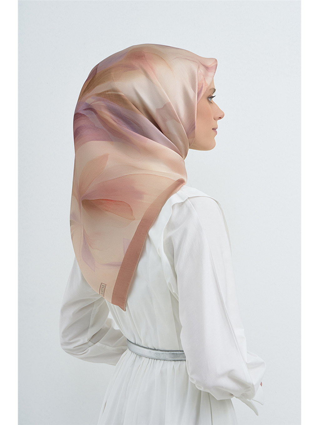 Turuncu Saf İpek Twill Eşarp 9519D 32