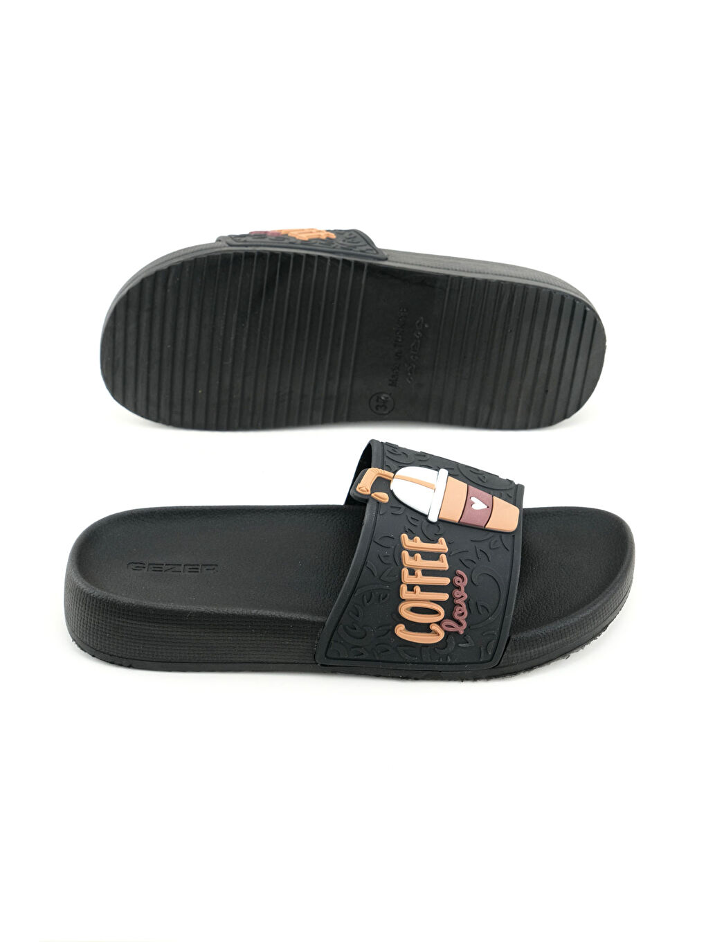 Siyah Kadın Yazlık PU Islak Zemine Uygun Ev Bahçe Banyo Havuz Terlik-4