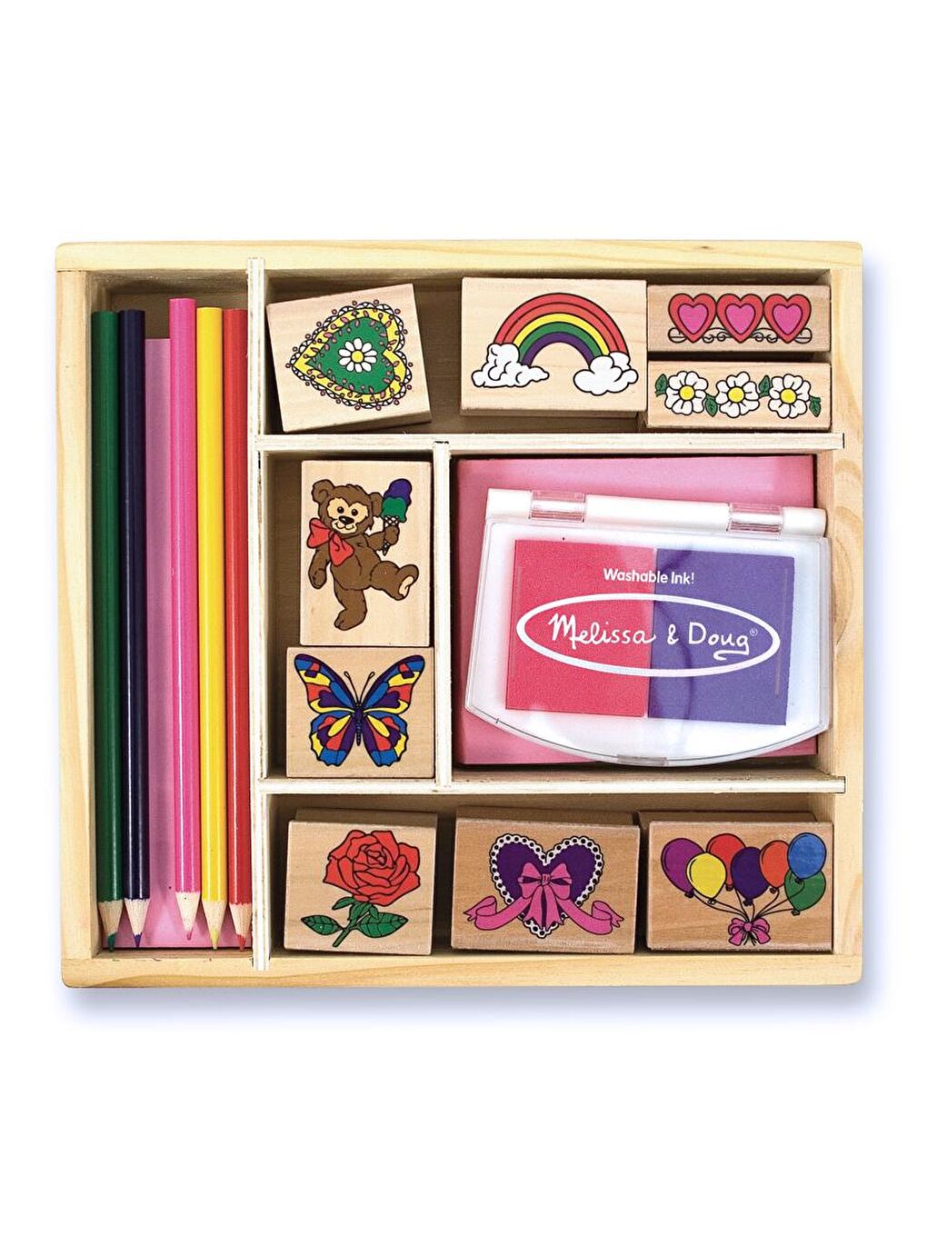 Melissa and Doug Karışık Ahşap Baskı Seti - Arkadaşlık - 1