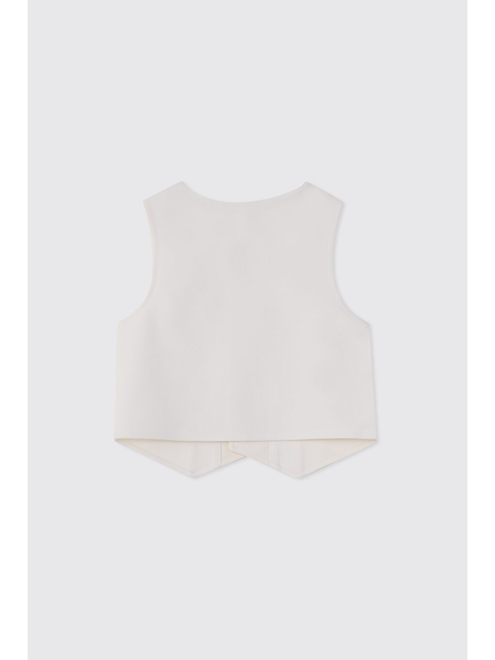 Erkek Bebek Beyaz Örme Yelek-1