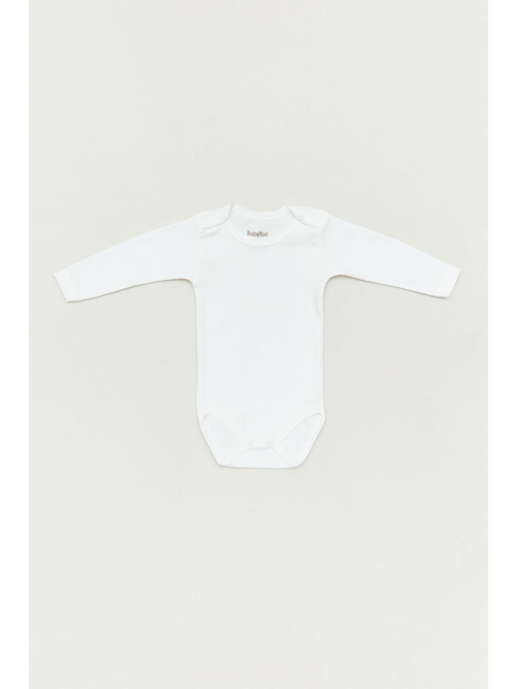 Ekru Basic Bisiklet Yaka Bebek Zıbın