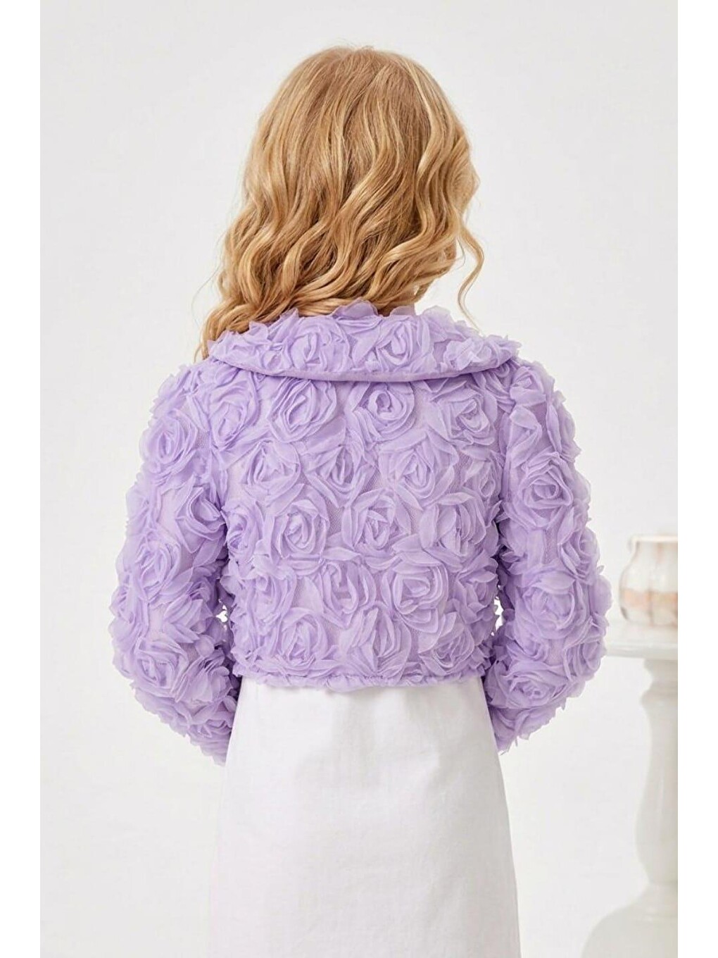 Lila Luvia Lase Detay Kız Çocuk Bolero M00812-2