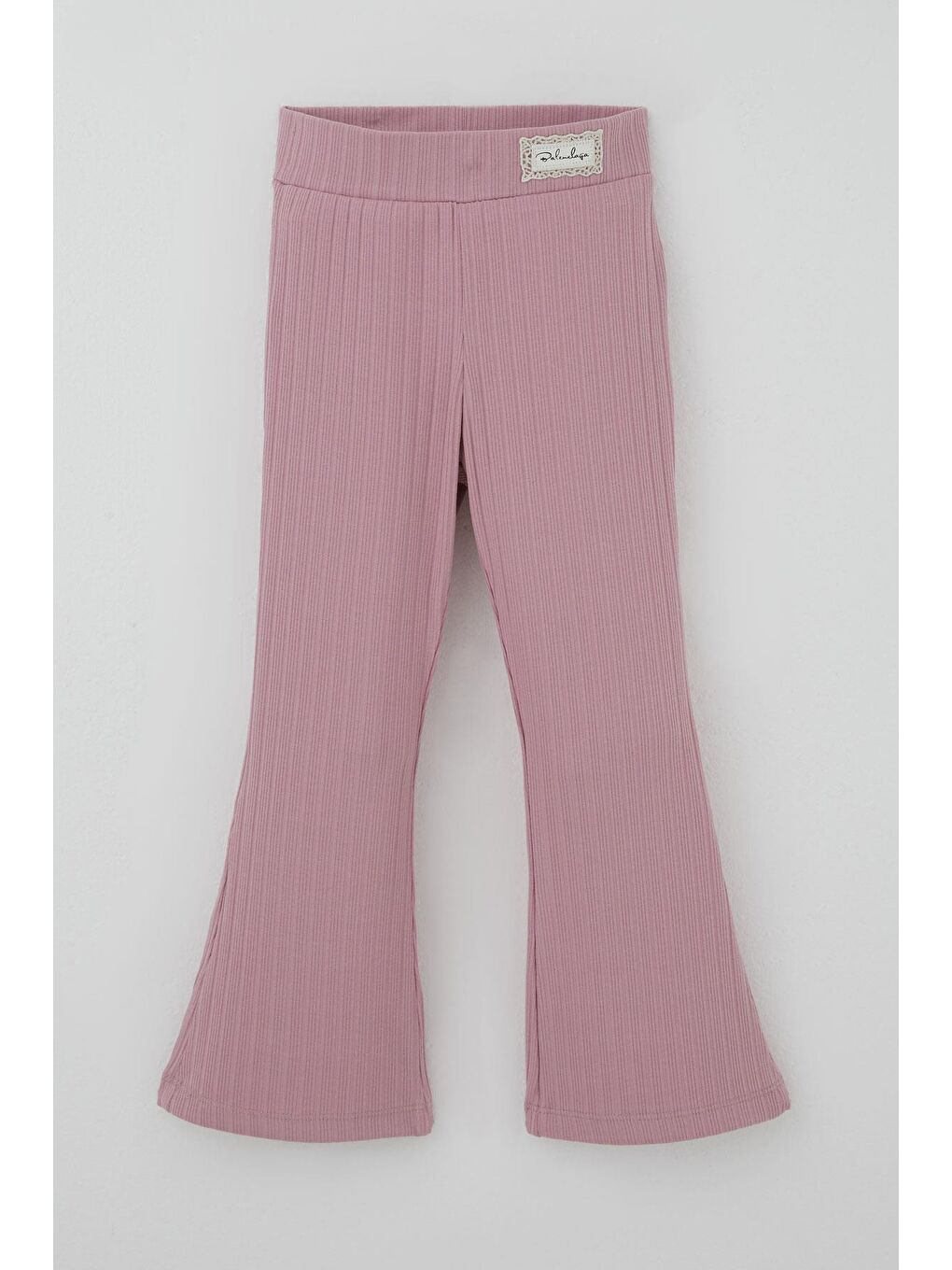 Pembe Kız Çocuk Tayt Bel Kısmı Arma Aksesuar Detaylı Gülkurusu (3-7 Yaş)