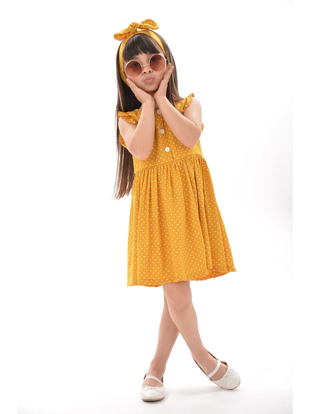 Sarı Belmando Summer Style Bandanalı Elbise-1