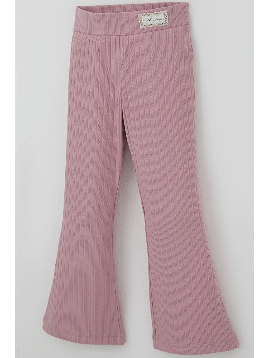 Pembe Kız Çocuk Tayt Bel Kısmı Arma Aksesuar Detaylı Gülkurusu (3-7 Yaş)-2