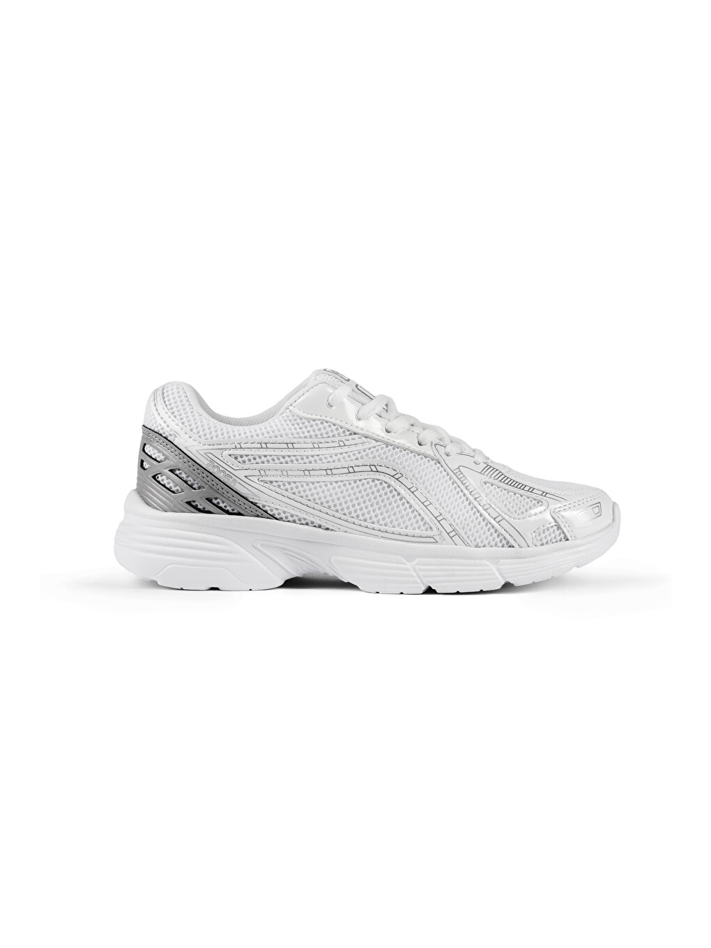 Kadın Buz Siyah Termo Taban Konforlu Bağcıklı Sneaker