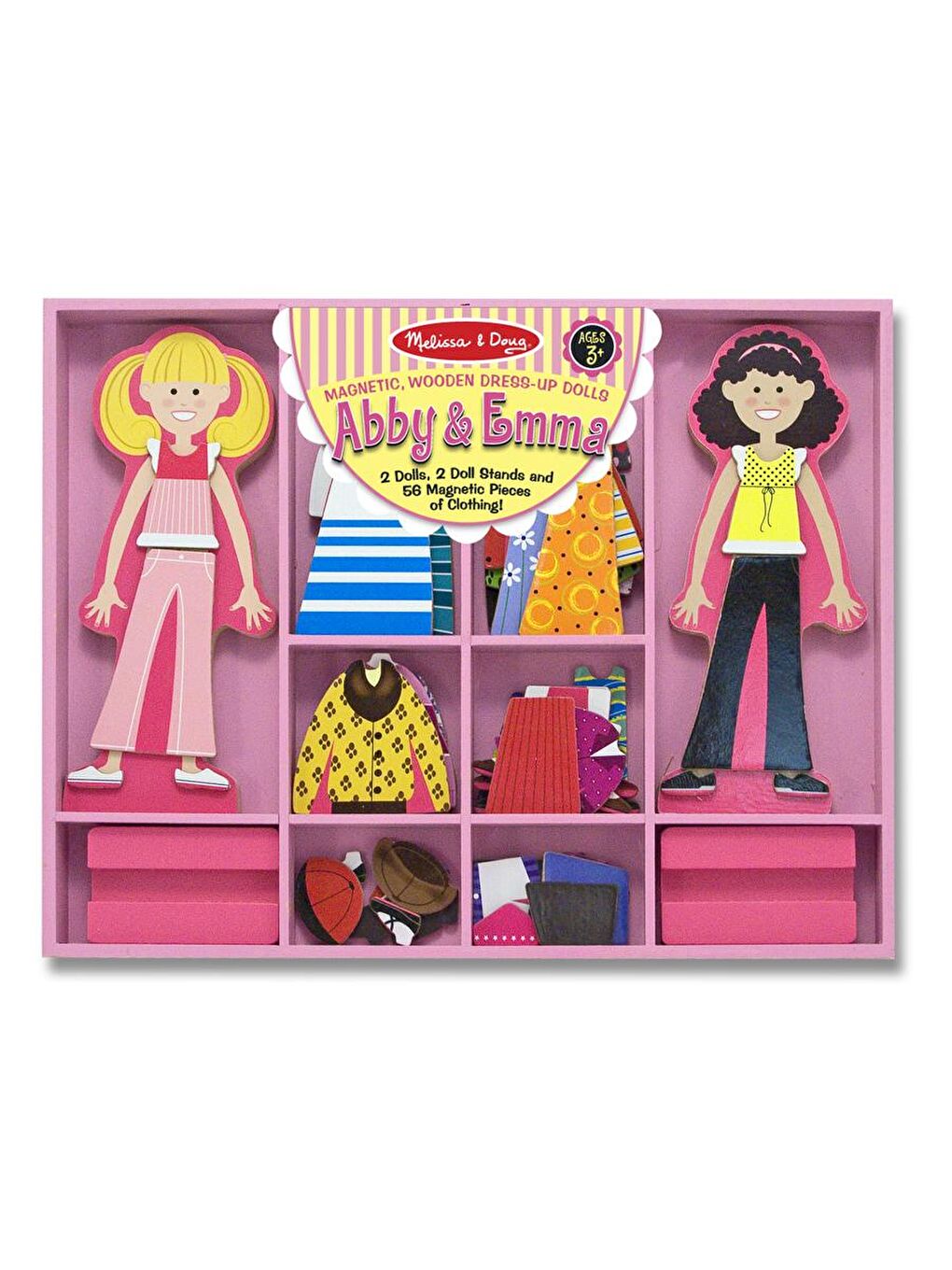 Melissa and Doug Karışık Ahşap Mıknatıslı Giydirme - Abby ile Emma - 1