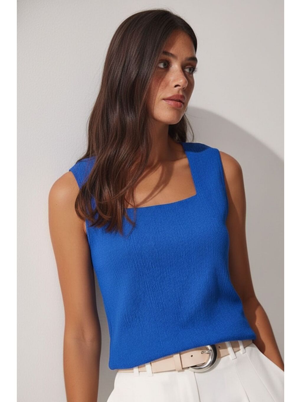 Mavi Kadın Atlet Bluz-4