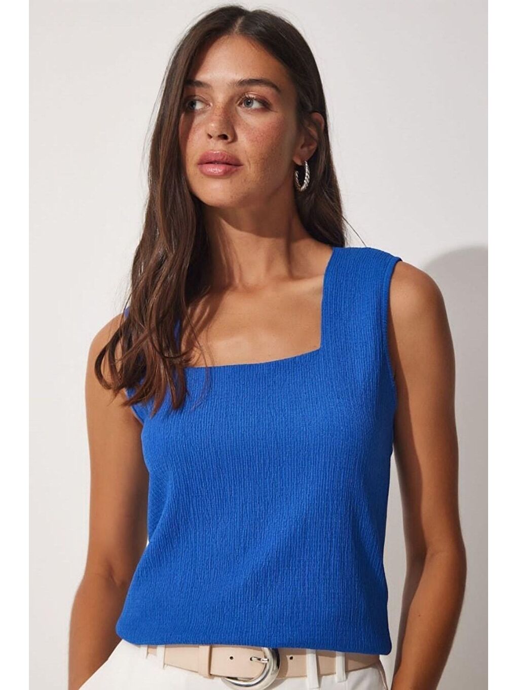 Mavi Kadın Atlet Bluz-5