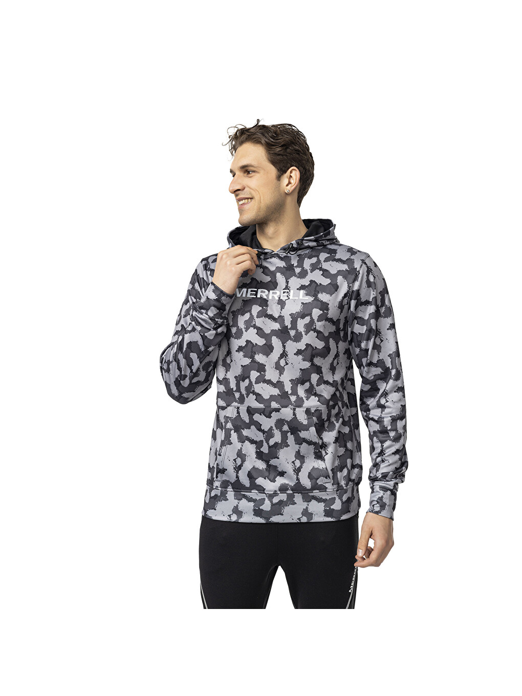 Slam Erkek Siyah Kapüşonlu Sweatshirt-1