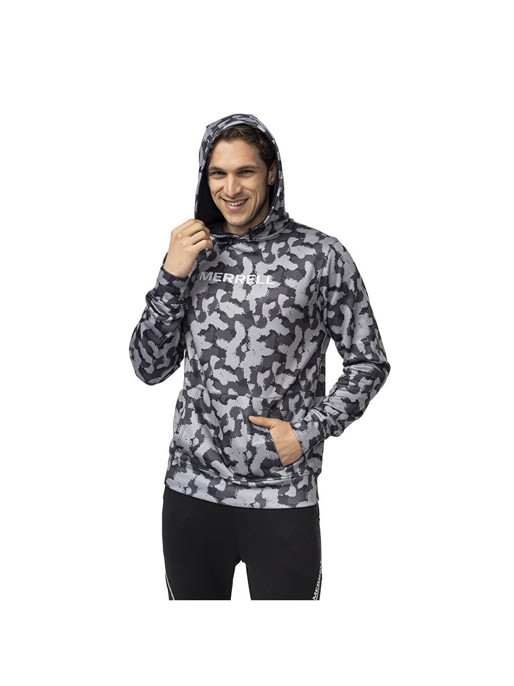 Slam Erkek Siyah Kapüşonlu Sweatshirt-2