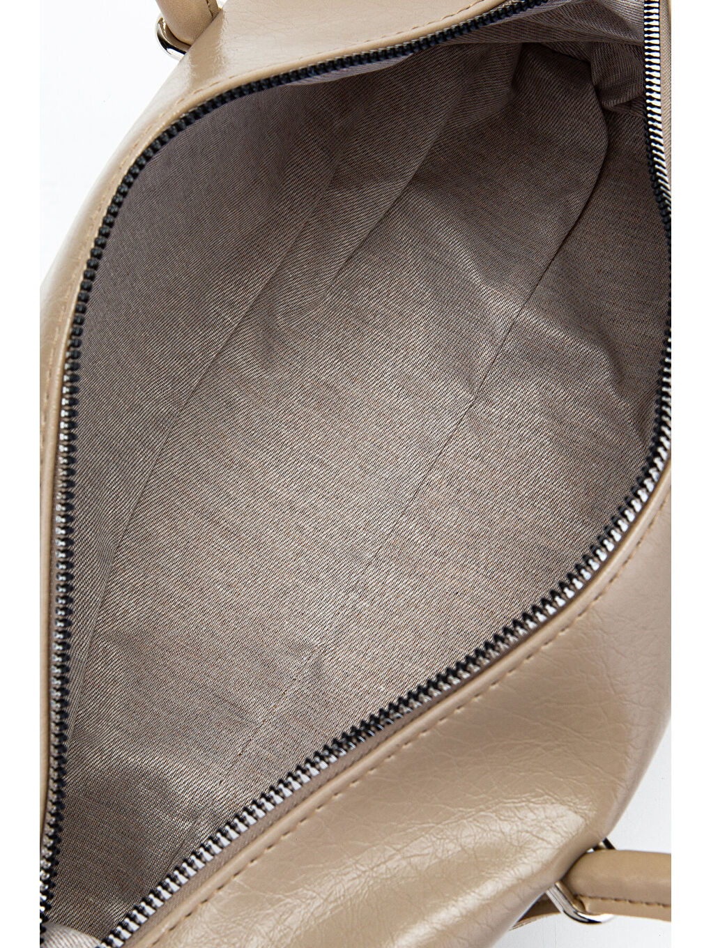 Çift Fermuar Detaylı Silindir Kadın Omuz Çanta Sophie Bej-4