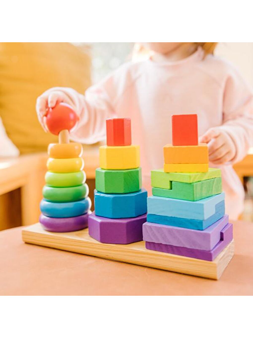 Melissa and Doug Karışık Ahşap Geometrik Kuleler - 2