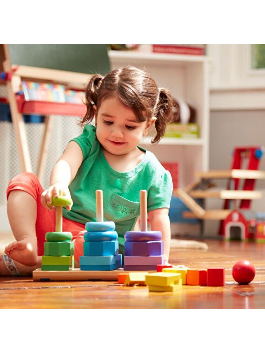 Melissa and Doug Karışık Ahşap Geometrik Kuleler - 4