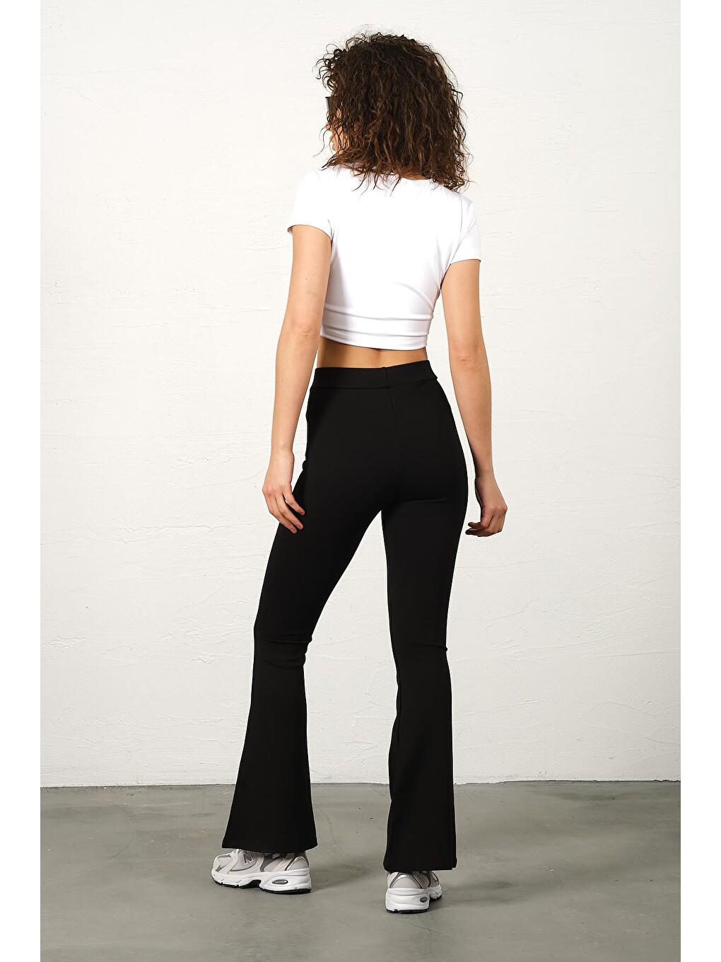 Siyah sezonluk İspanyol Paça Çelik Örme Toparlayıcı, Fit and Flare, Tayt-5