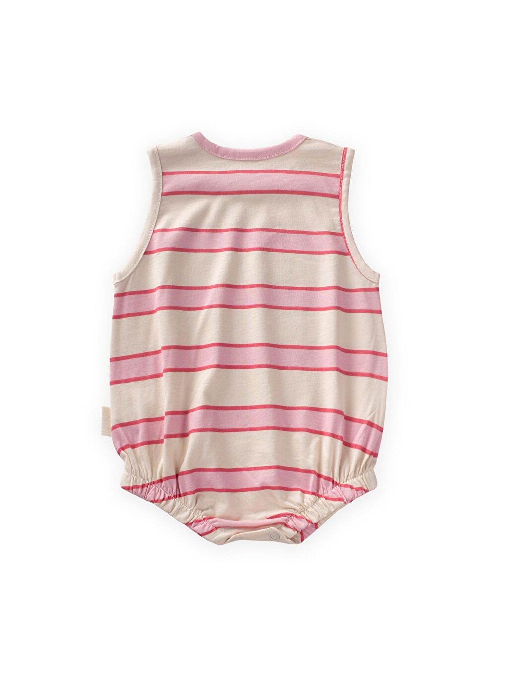 Pembe Çizgili Zıbın 0-3 Yaş Pudra Geniş Çizgili-1