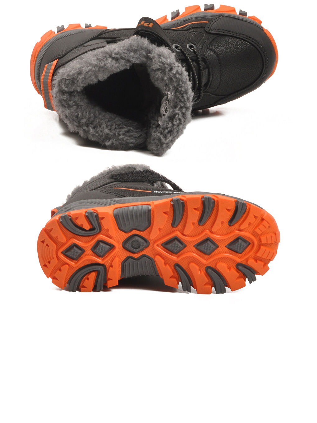 Siyah Turuncu Kürklü Kaymaz Cırtlı Kız Çocuk Bot 2082 P-3