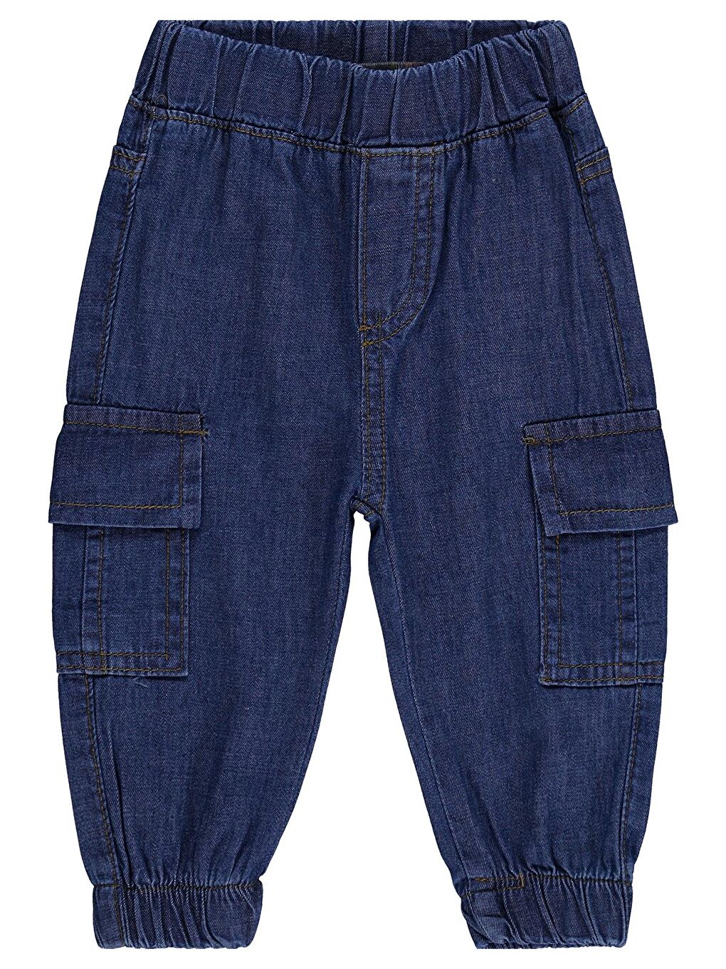 Baby Kargo Cepli İnce Jean 6-18 Ay Pantolon - Mavi