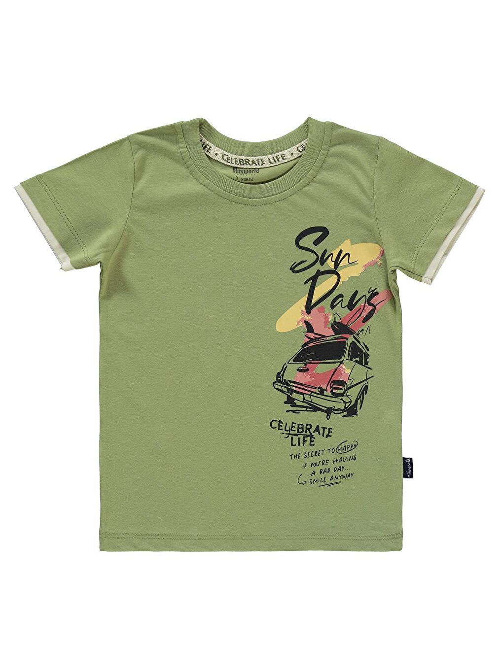 Erkek Çocuk Şortlu Takım 3-6 Yaş Yağ Yeşili-2