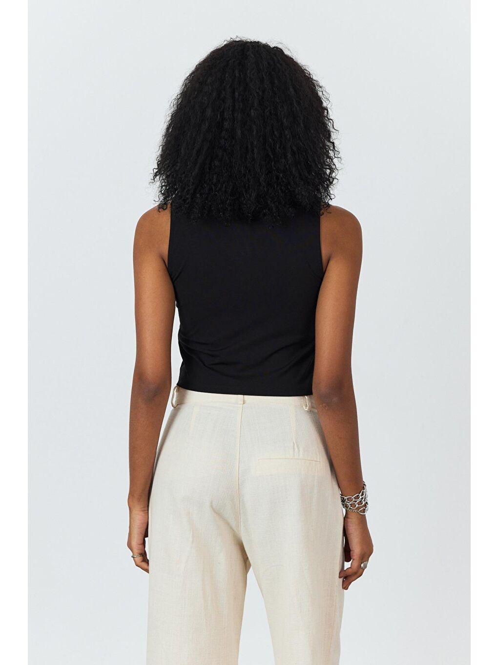 Siyah Önü Düğmeli Bluz-4