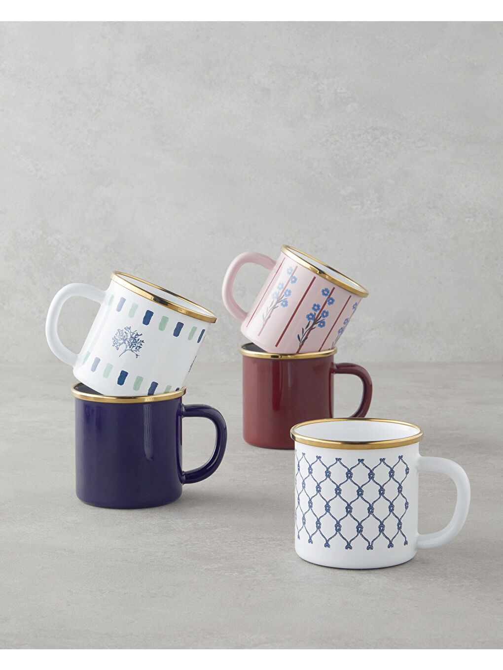 English Home Marina Emaye Kupa 350 ml Mavi - 3