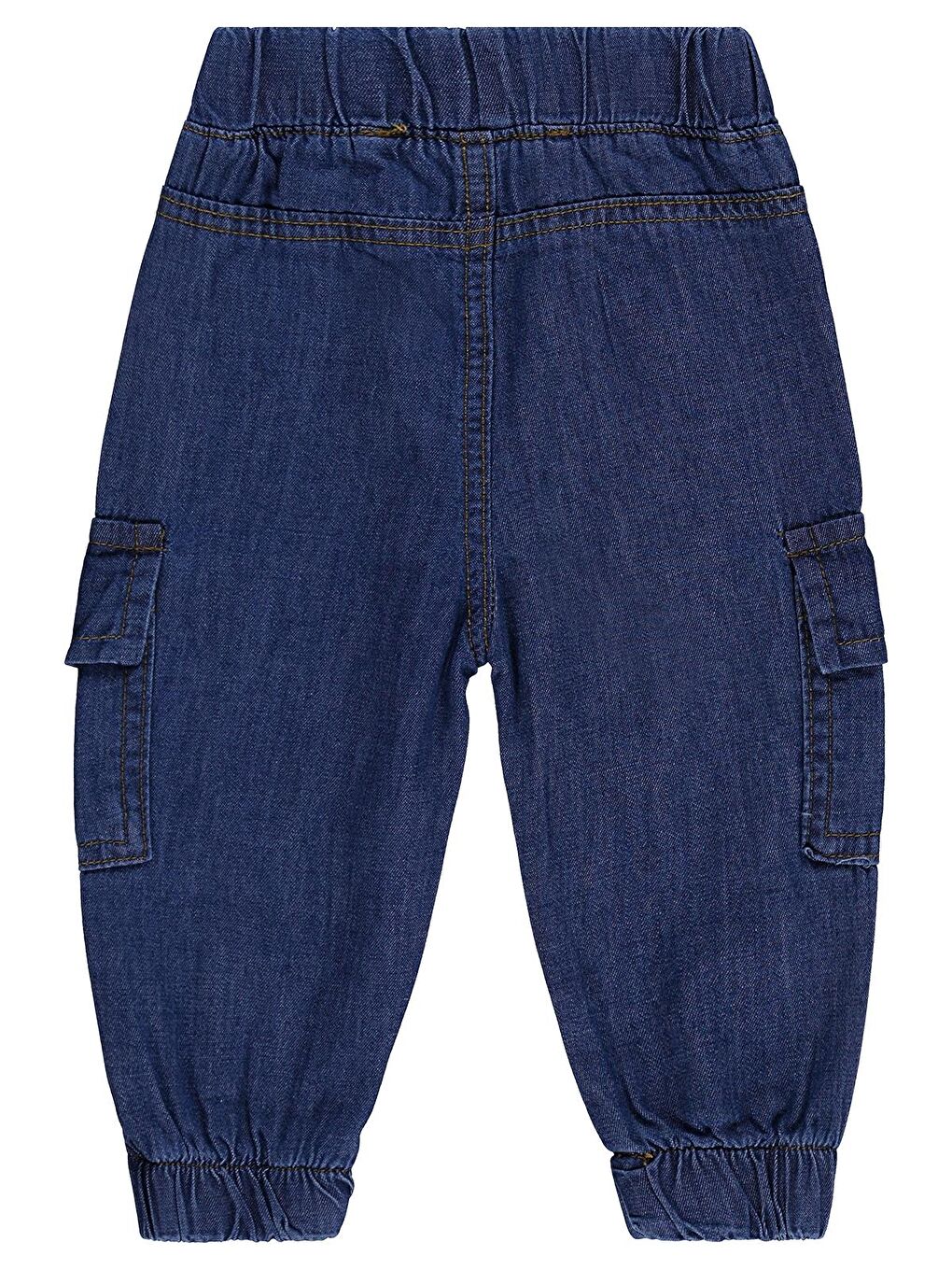 Baby Kargo Cepli İnce Jean 6-18 Ay Pantolon - Mavi-1