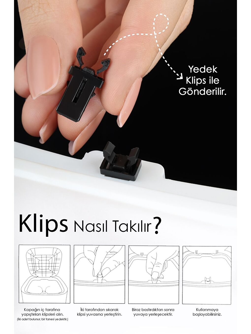 Ahşap Görünümlü Çöp Kovası Akıllı Kapak Tutma Saplı Kovalı Tezgah Üstü Mutfak Çöp Kovası 8Lt Beyaz-2