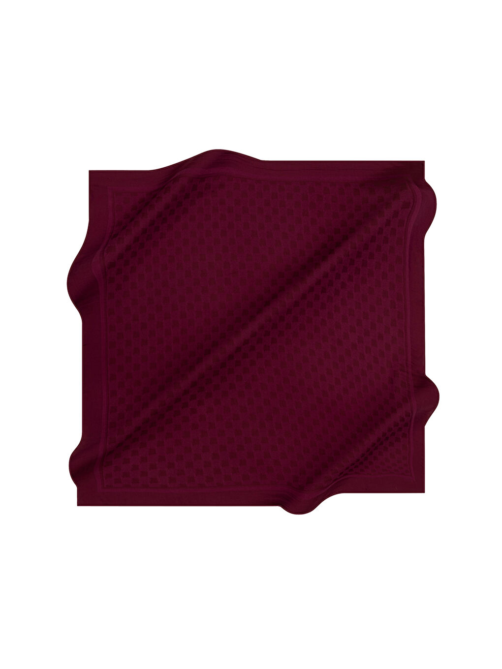 Kare Jakar Bordo Eşarp