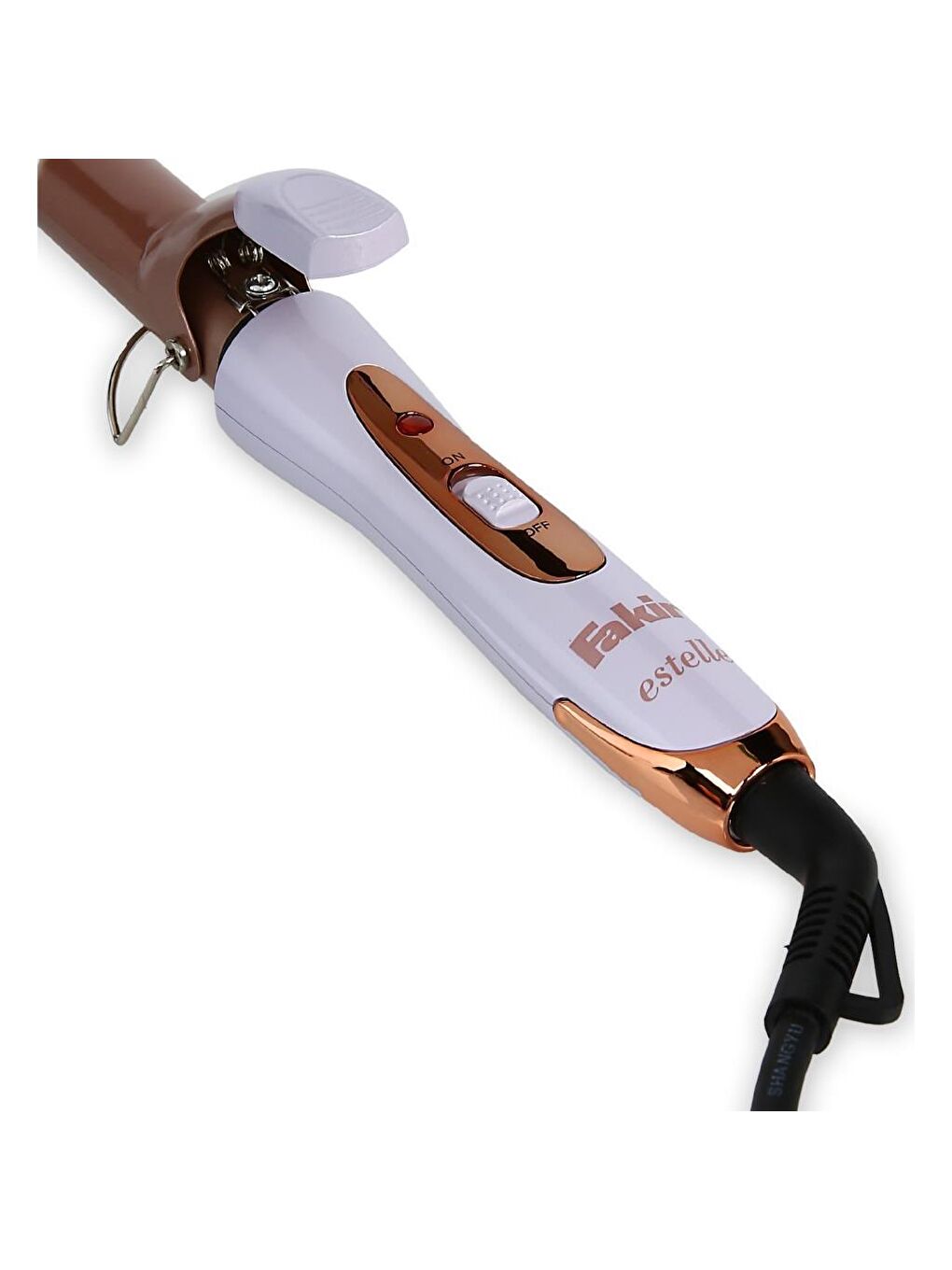 Estelle Beyaz Rose 25 mm Saç Maşası-1