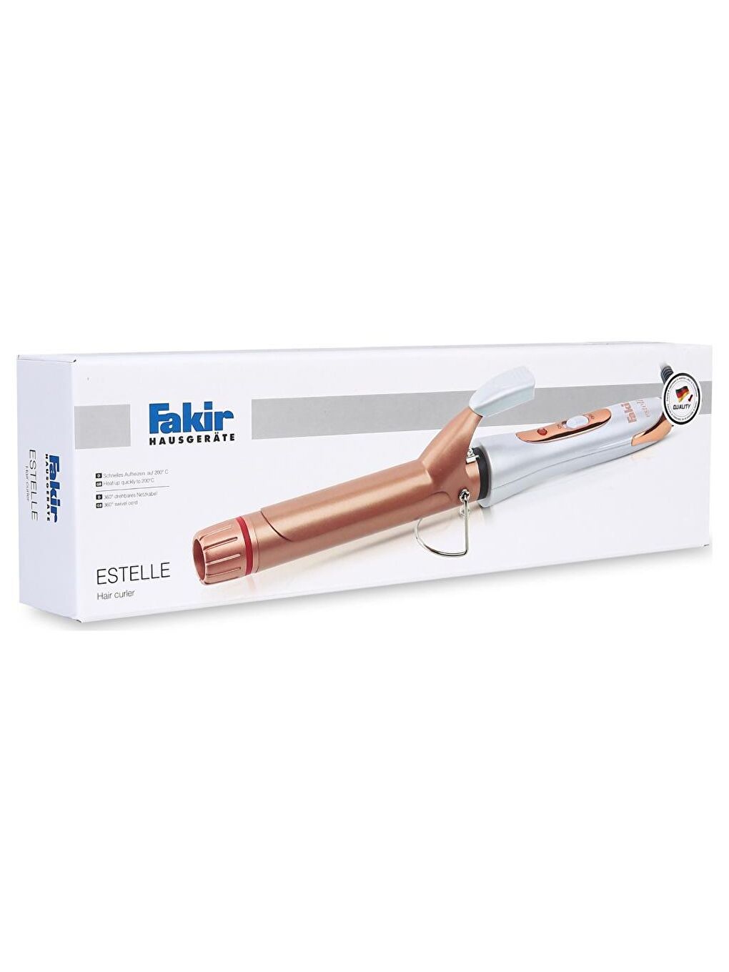 Estelle Beyaz Rose 25 mm Saç Maşası-2