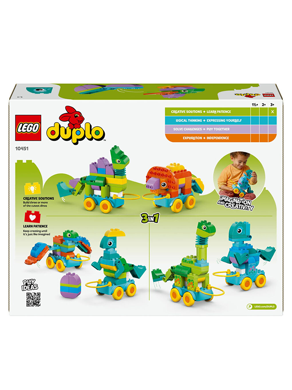 Duplo 3 ü 1 Arada Tekerlekli Dinozorlar 10451-4