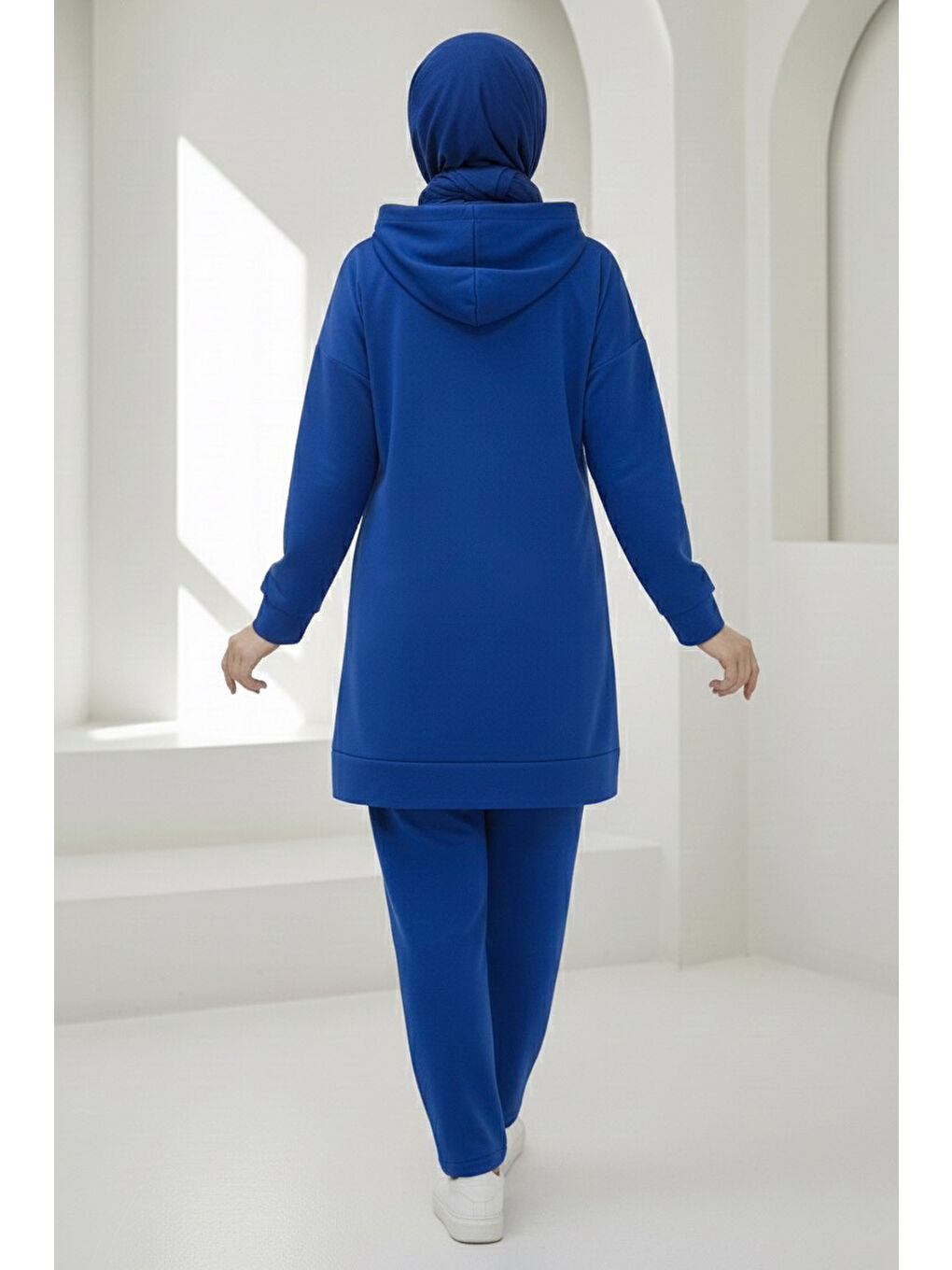 Mavi Armalı Çift Cepli Vortex İkili Takım Saks - 27982-SAKS-2