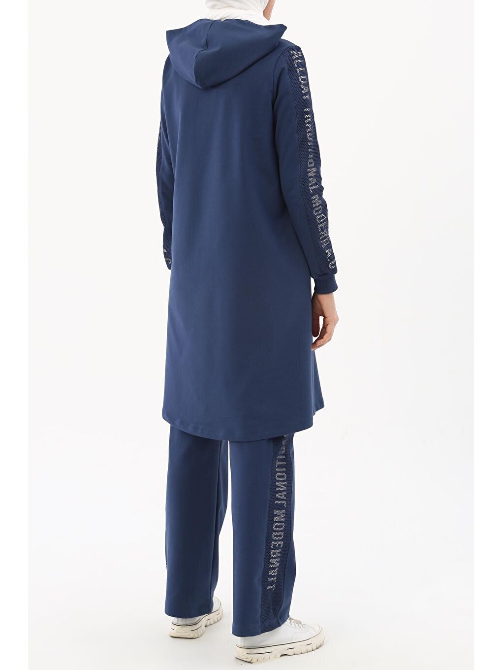 Koyu Mavi Baskılı Fileli Eşofman Takımı-4