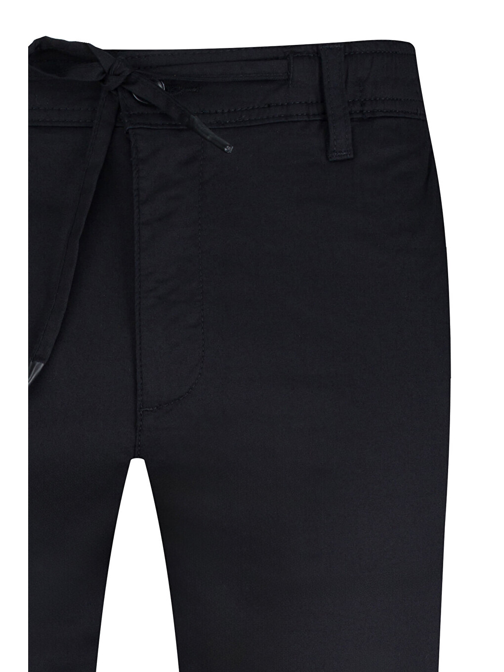 Siyah Regular Fit Yandan Cepli Pamuklu Jogger Pantolon-1