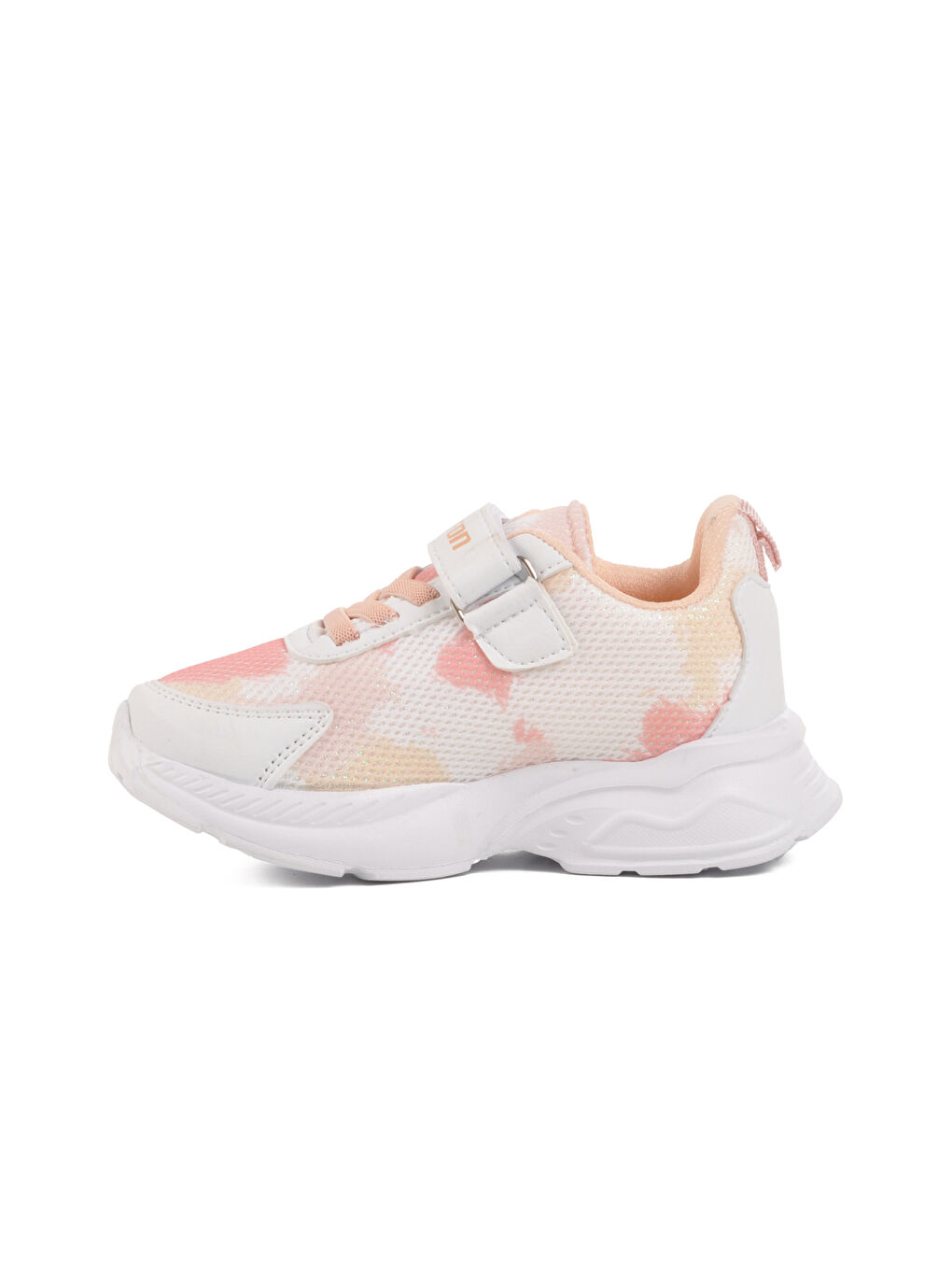 Beyaz Pudra Fileli Cırtlı Kız Çocuk Spor Ayakkabı Ruffon P-1