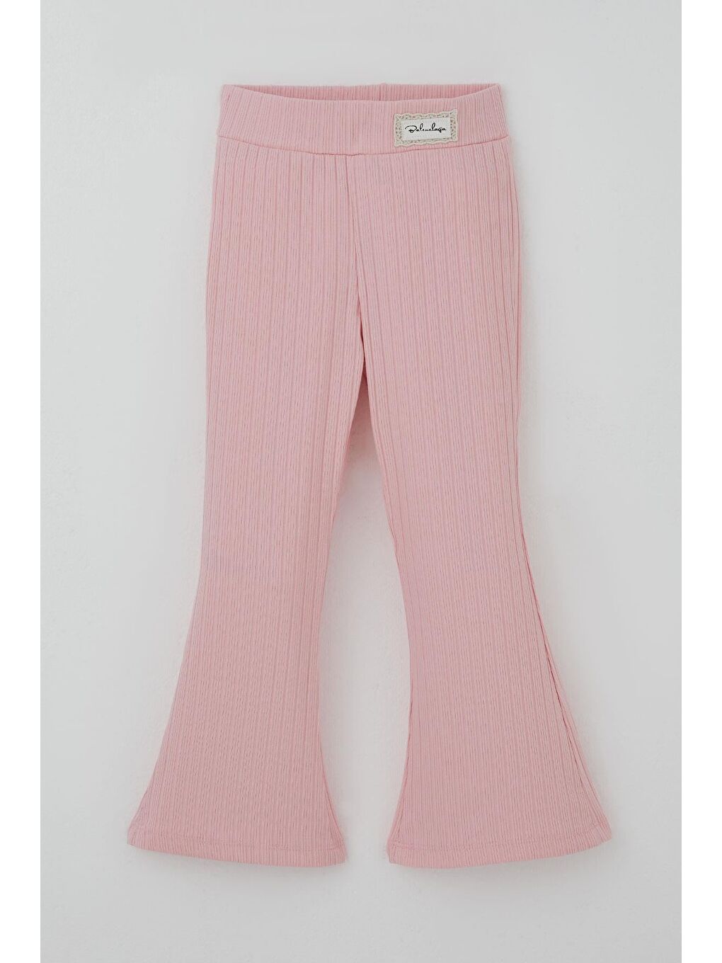 Kız Çocuk Tayt Bel Kısmı Arma Aksesuar Detaylı Pembe (3-7 Yaş)