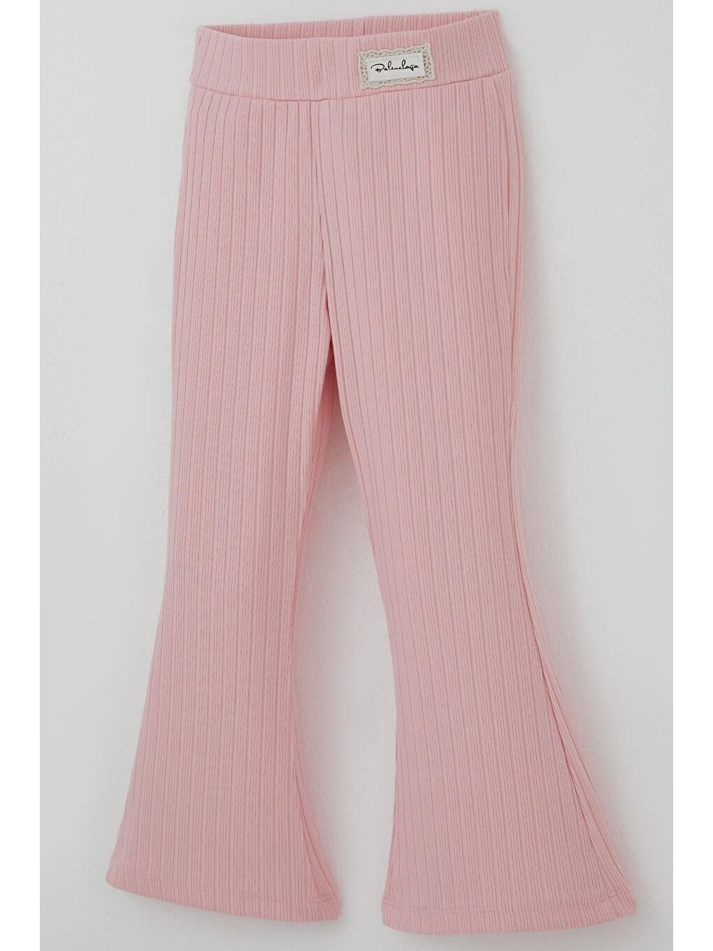 Kız Çocuk Tayt Bel Kısmı Arma Aksesuar Detaylı Pembe (3-7 Yaş)-2