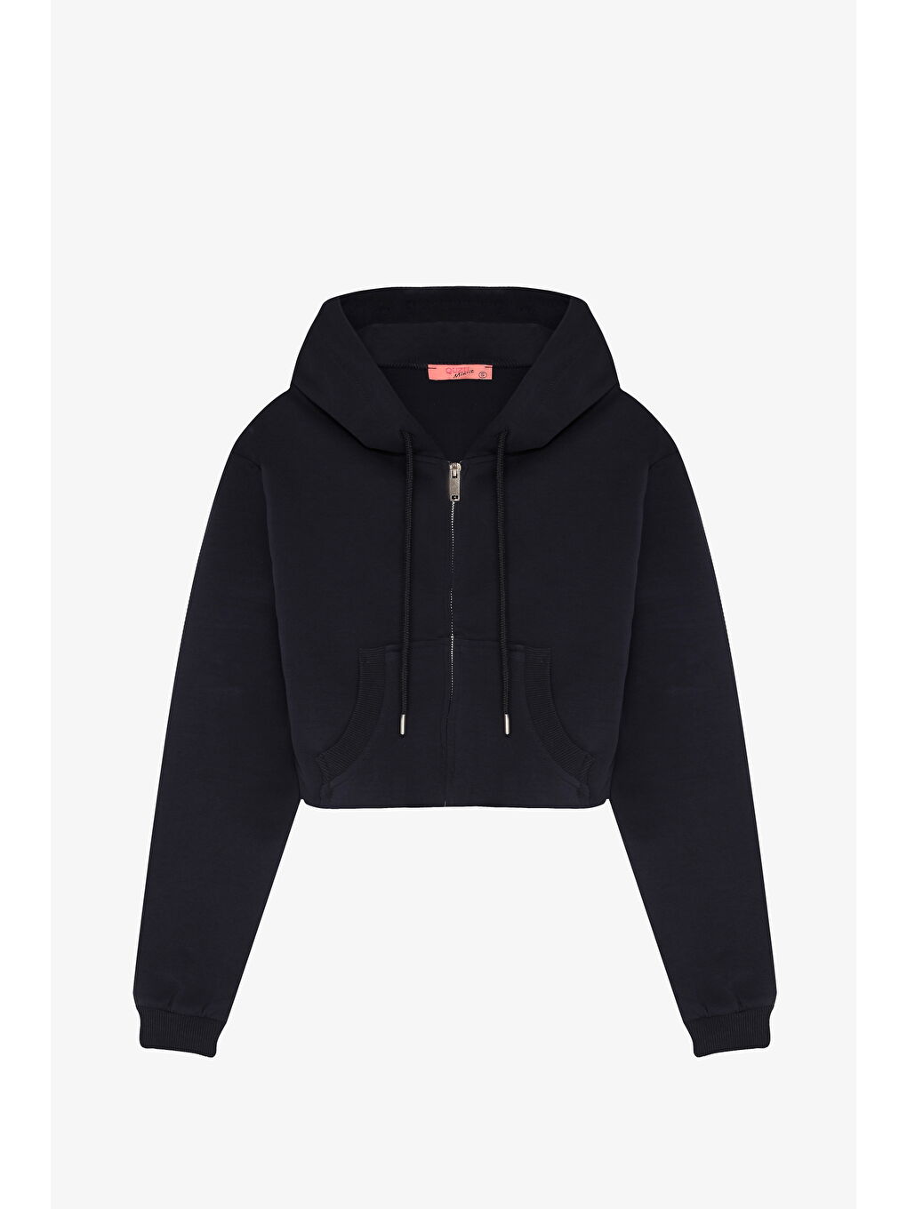 Kapüşonlu Fermuarlı Basic Sweatshirt Lacivert