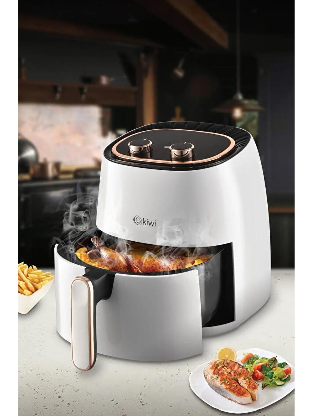 KAF5535 Air Friyer 5 Lt Yağsız Fritöz Beyaz-1