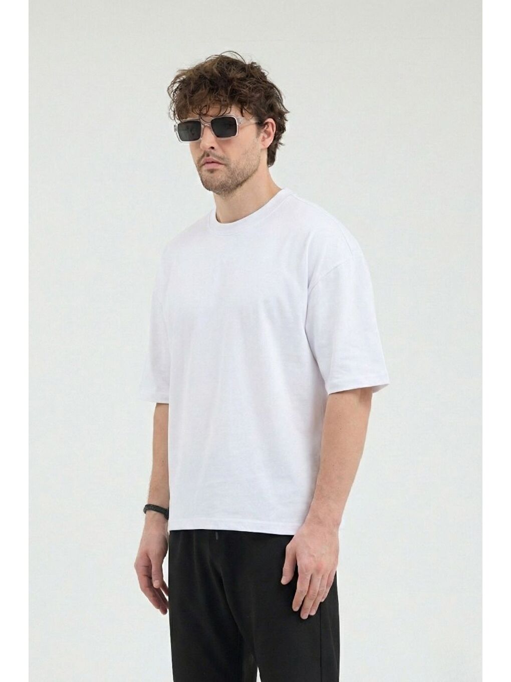 Erkek Beyaz Tişört-4