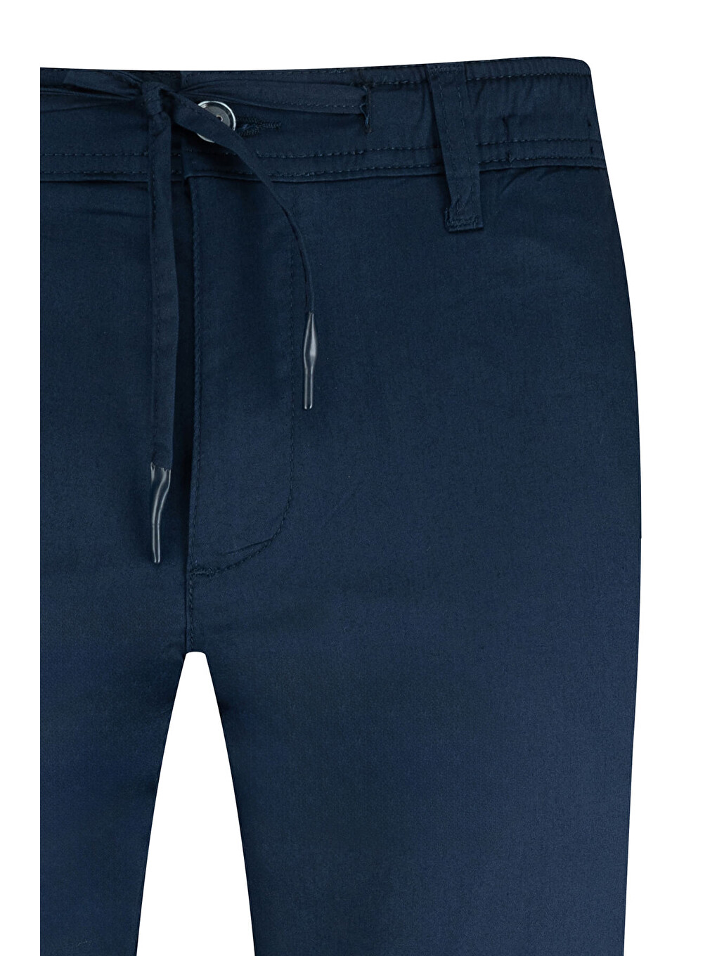 Lacivert Regular Fit Yandan Cepli Pamuklu Jogger Pantolon-1