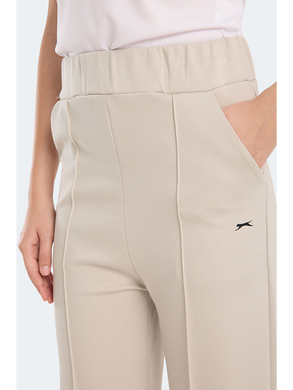 VILLE CZG Kadın Bol Paça Taş Gri Eşofman Altı-4