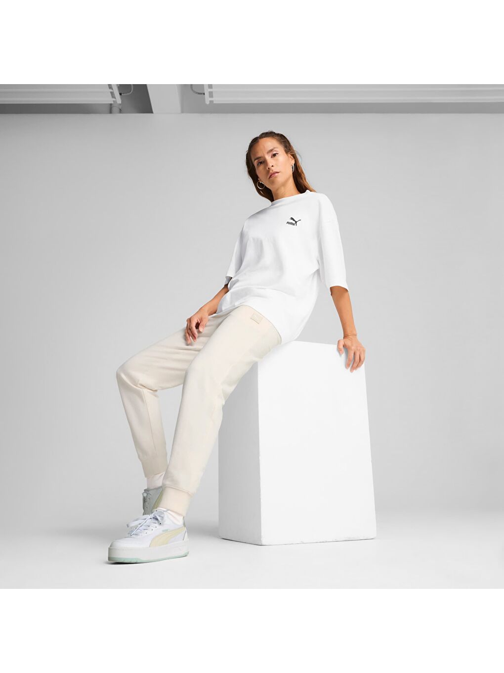 Ekru ESSENTIALS ELEVATED Kadın Eşofman Altı-1