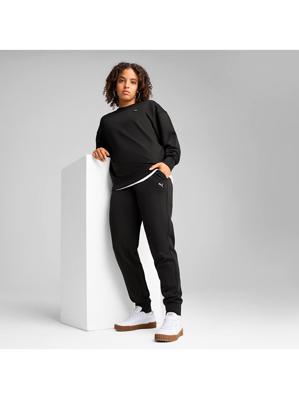 Siyah ESSENTIALS ELEVATED Kadın Eşofman Altı-1