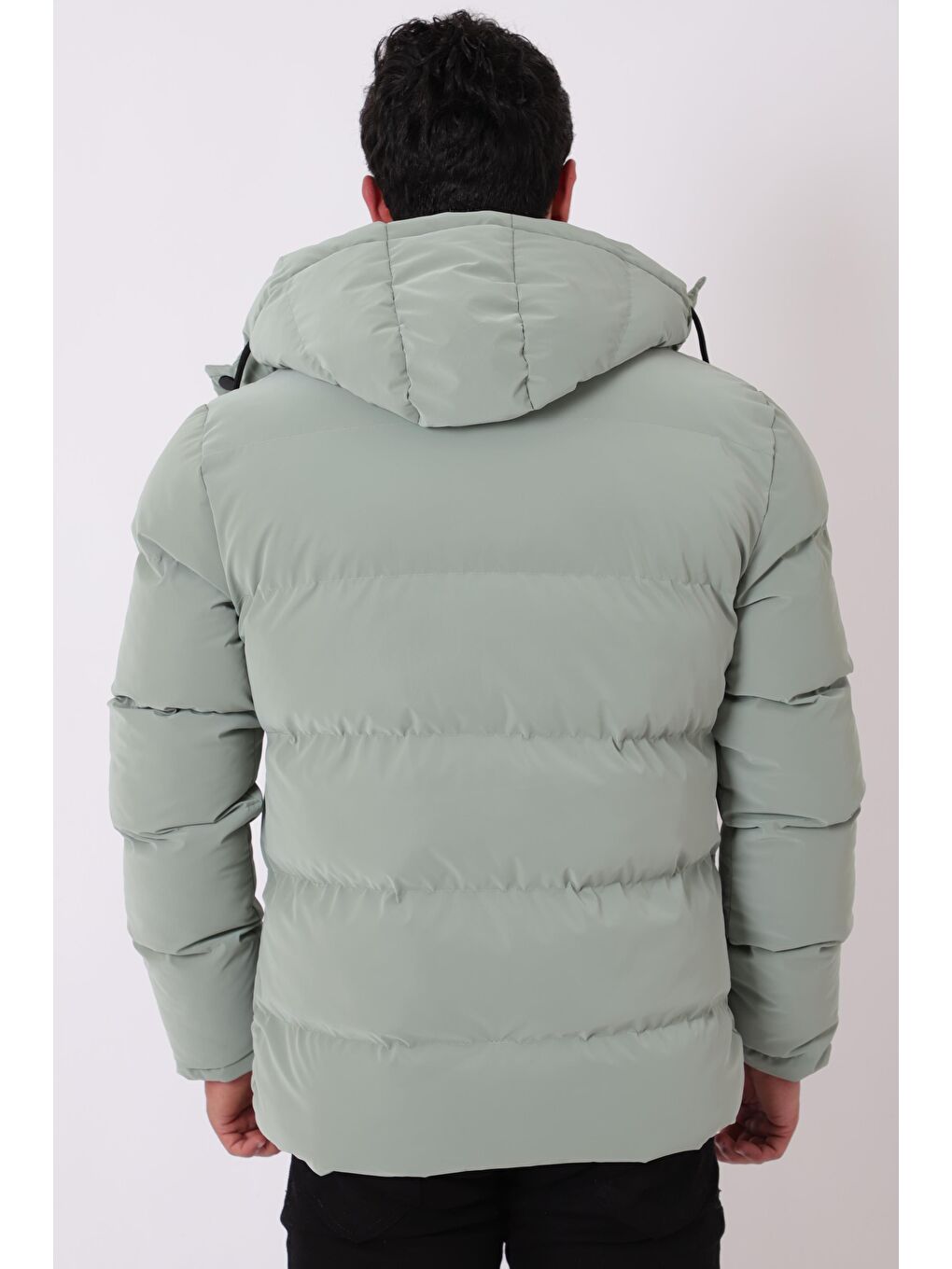 Turkuaz Armalı Çıtçıtlı Nova Kışlık Şişme Mont PLDP 3007_50452-4