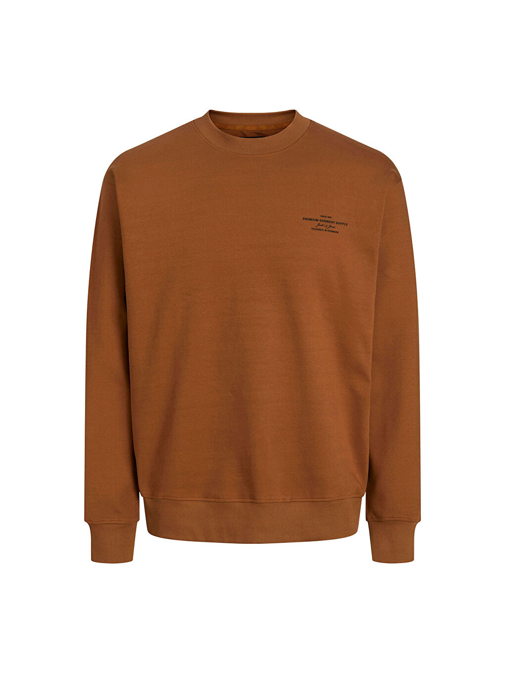 Jack & Jones Blachad Branding Erkek Kahverengi Yuvarlak Yaka Sweatshirt - 4