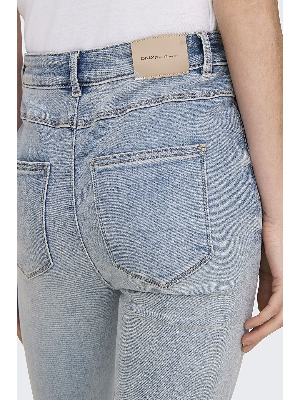 Only Mavi Onlmila Streç Pamuklu Yüksek Bel İspanyol Paça Flare Jeans  15313328 - 3