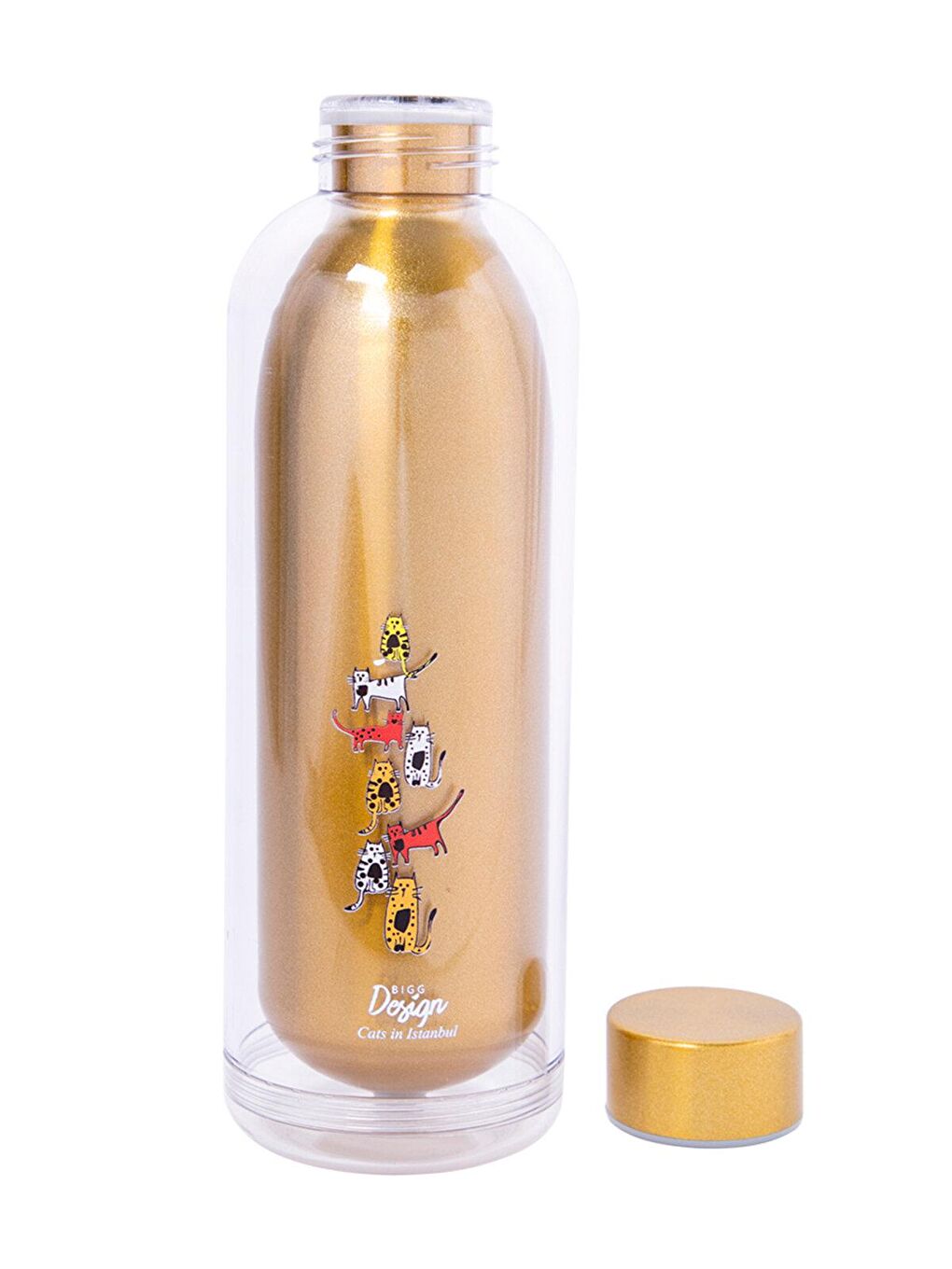 Biggdesign Sarı Cats 700 Ml Sarı Matara - 1