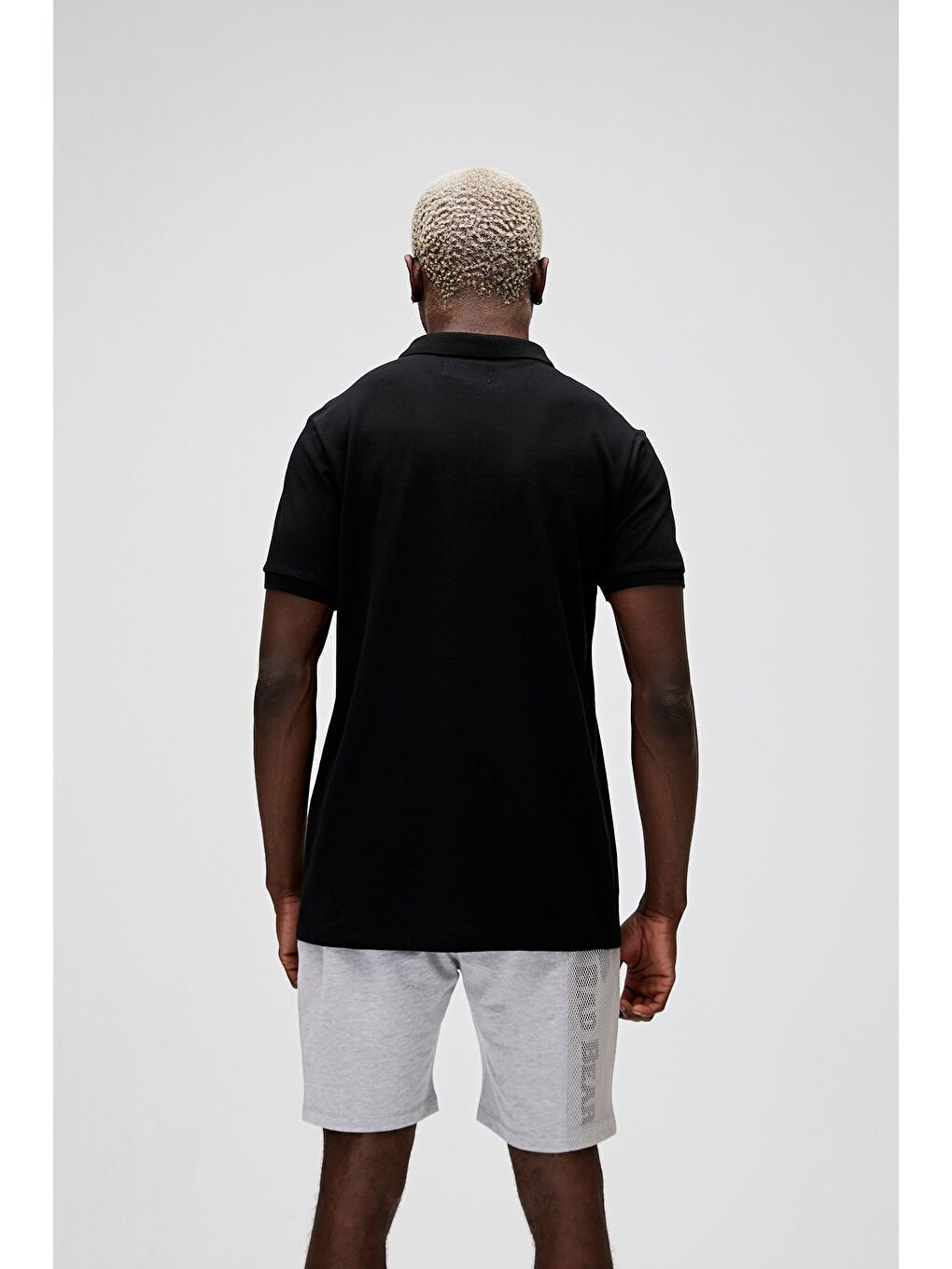 Stark Siyah Polo Yaka Erkek Tişört-3